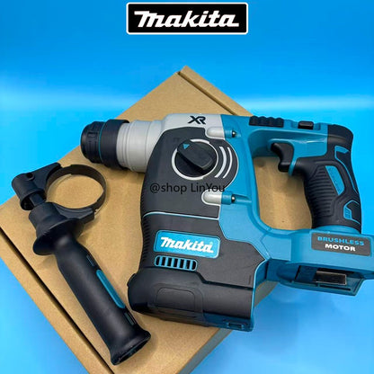 Furadeira de impacto sem fio Makita, sem escova, recarregável, para perfuração e cinzelamento, ferramenta de alta potência e torque