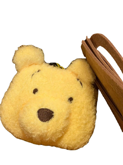 Bolsas de compras dobráveis Disney Ursinho Pooh, desenhos animados fofos, bolsas de proteção ambiental para viagens, armazenamento, pequenas lembrancinhas