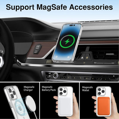 Capa Magnética Transparente Para APPLE iPhone 16 17 15 14 13 12 11 Pro Max 16 Plus 17 Air 16e Compatível Com Carregamento Sem Fio Magsafe