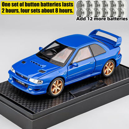 JDM 1/32 Subaru Impreza WRX STI Rally Supercar Diecast Model Alloy Metal Car Children's Toy Car Miniature Mini GT Holiday Gifts