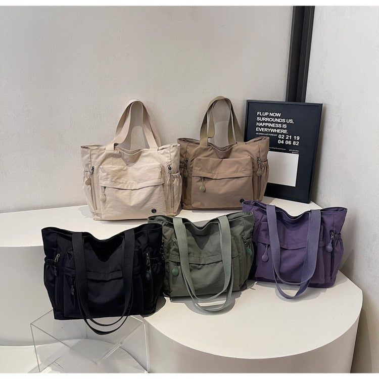 Stylish Nylon Canvas Shoulder Bag for Women Spacious Top Handle Bag Tote Casual  Comfortable and Versatile Texture Commuter Bag