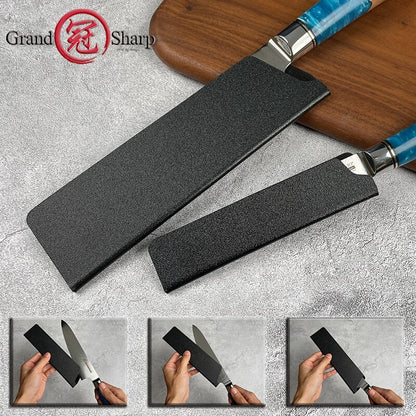Grandsharp Kit de Proteção de Lâmina de Faca 8 Peças Preto Universal ABS Plástico Não Tóxico Livre de BPA Forro de Feltro Ferramentas de Cozinha para Chef