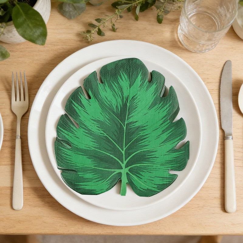 20-100Pcs Bulk Tropical Jungle Leaf Paper Napkin for Hawaiian Summer Beach Birthday Party Table Decoration Wedding Supplies