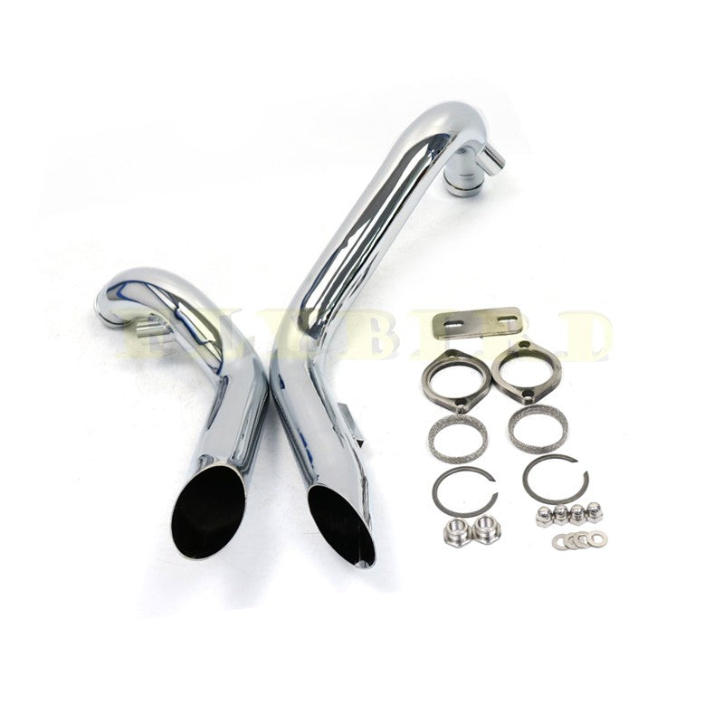 For Softail Chopper Bobber Custom Sportster XL883 883 1200 120M Black Chrome Retro Exhaust Motorcycle Pipe Muffler System Bike