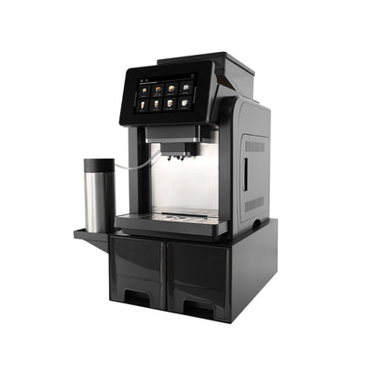 Mcilpoog WS817-Plus Máquina de café expresso automática com tela grande colorida de 7", com bico vaporizador, 21 sabores para casa e escritório