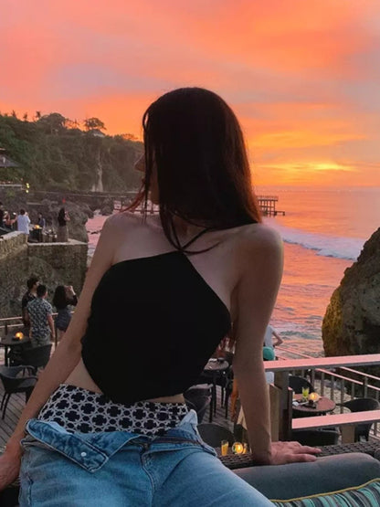 New Korean Sle Women's Bikini Sexy Bal Small Chest e Split Faionable Cross-Border Hot Spring Swimming Suit