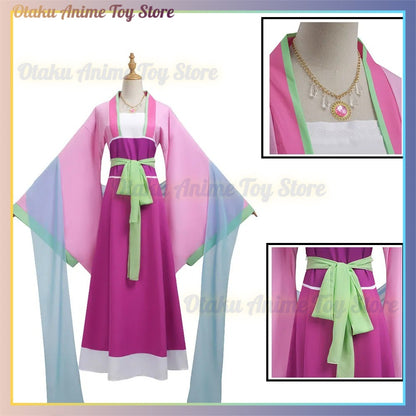 Anime Maomao Cosplay Costume Wig The Apothecary Diaries Pink Dress Role Playing Outfits Halloween Party Comic Con Clothes Suits