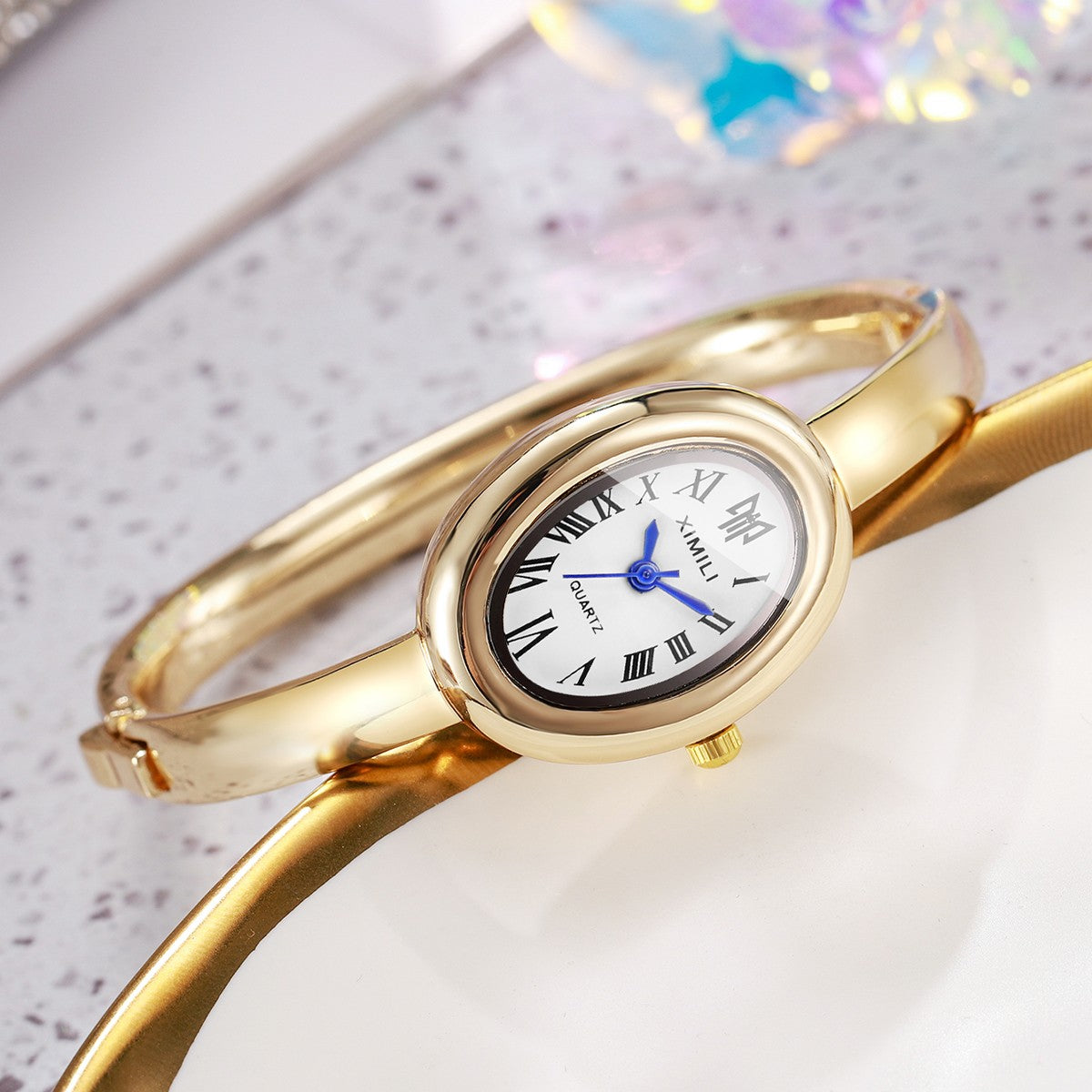 Elegant Oval Dial Women Bracelet Watch Fashion Ladies Quartz Wristwatch Reloj Mujer Girls Clock Gift