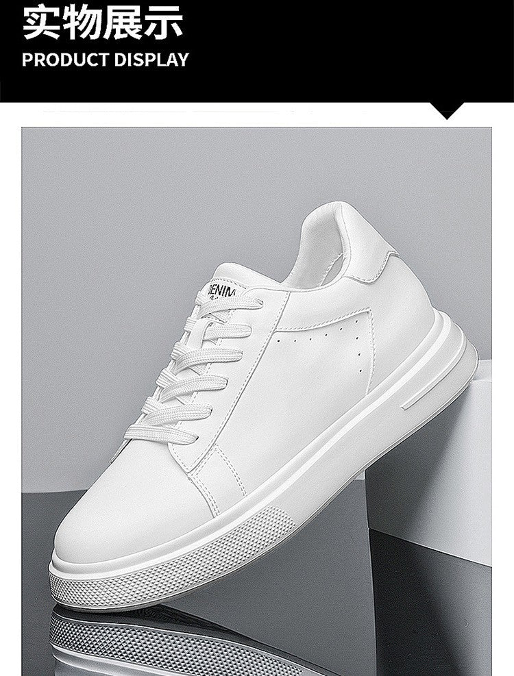 Sneakers Man Elevator Shoes White Black Taller Shoes Men Leisure Fashion Sports Increasing Shoes Increase in Height 6-10Cm