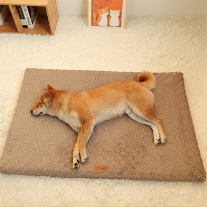 Cama para Animais de Estimação de Pelúcia Curta Removível e Lavável, Cama para Cães de Alta Elasticidade que Não Deforma, Adequada para Cães e Gatos de Pequeno e Médio Porte