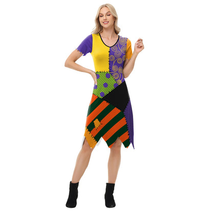 Sally Short Dress Halloween Cosplay Costume Anime MovieGhost Bride Dress Gothic Women Carnival Stage Performance Fancy Dress
