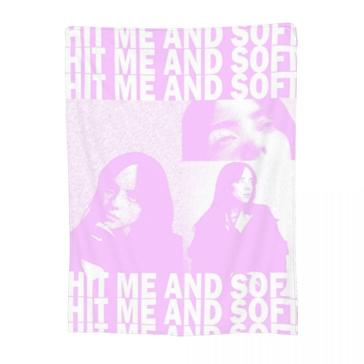 Manta de Lã Hit Me Hard And Soft Merch Billie Macia e Aconchegante para Carro e Quilt