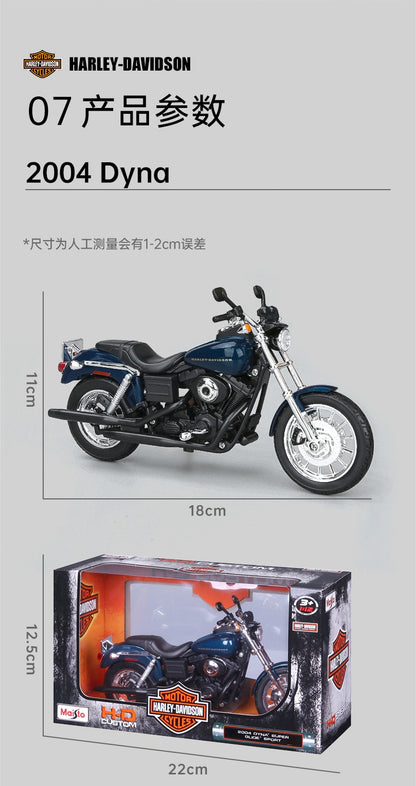 Maisto 1:12 Harley Dyna Super Glide Sport 2004, Motocicleta Esportiva de Liga Leve, Modelo Fundido em Metal, Motocicleta de Corrida de Rua, Presente Infantil