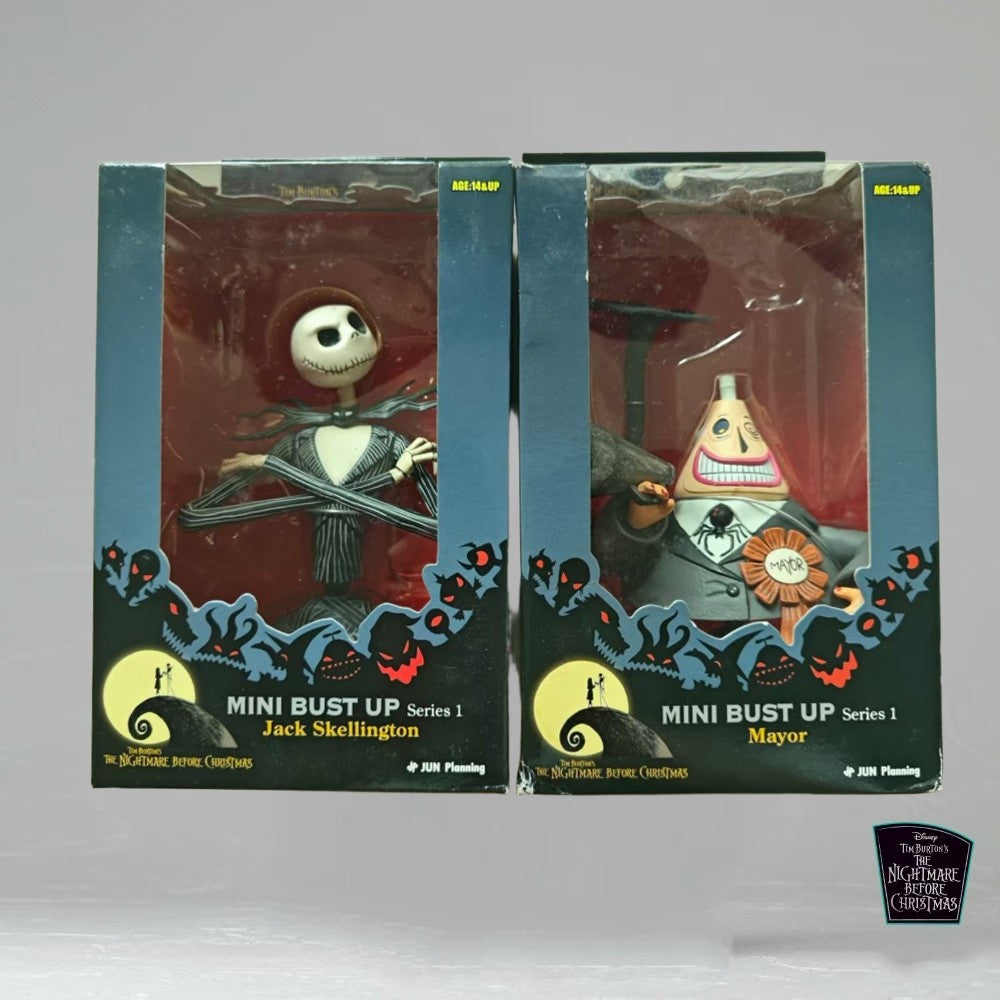 Disney Jun Planning The Nightmare Before Christmas Mayor & Jack Skellington Mini Bust Up Series 1 Action figures Halloween gift