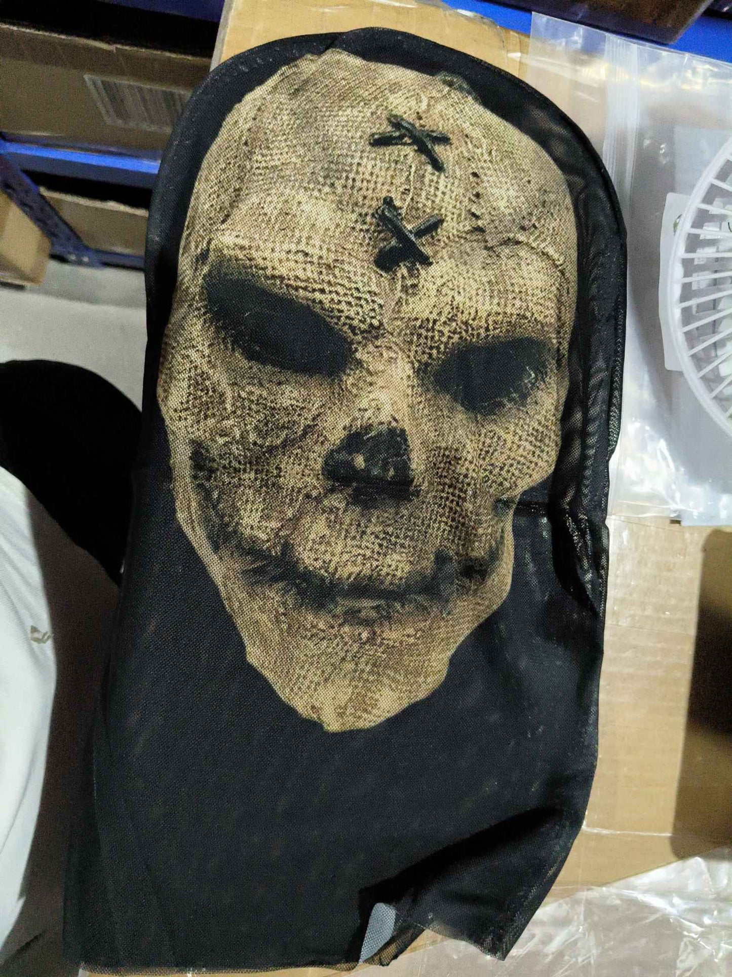 Halloween Ghost 3D Printed Mask, Stretchy Mesh Full Head Accessory, Fun Horror Cosplay Party Halloween