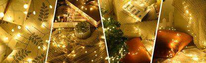 LED Firecracker String Lights EU/US DC Power Remote Control Halloween Garland Fairy Light for Wedding Party Christmas Decoration