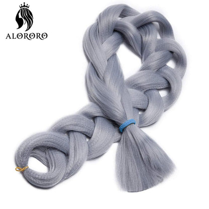 Cabelo Trançado Sintético Jumbo Alororo 82 polegadas Cabelo Falso Africano Fibra de Alta Temperatura Roxo Vermelho Extensões de Cabelo para Mulheres