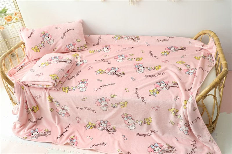 Sanrio Cute My Melody Warm Blanket Lovely Cartoon Printed Blanket For Office Dormitory Comfortable Nap Blanket Kawaii Sheet Girl