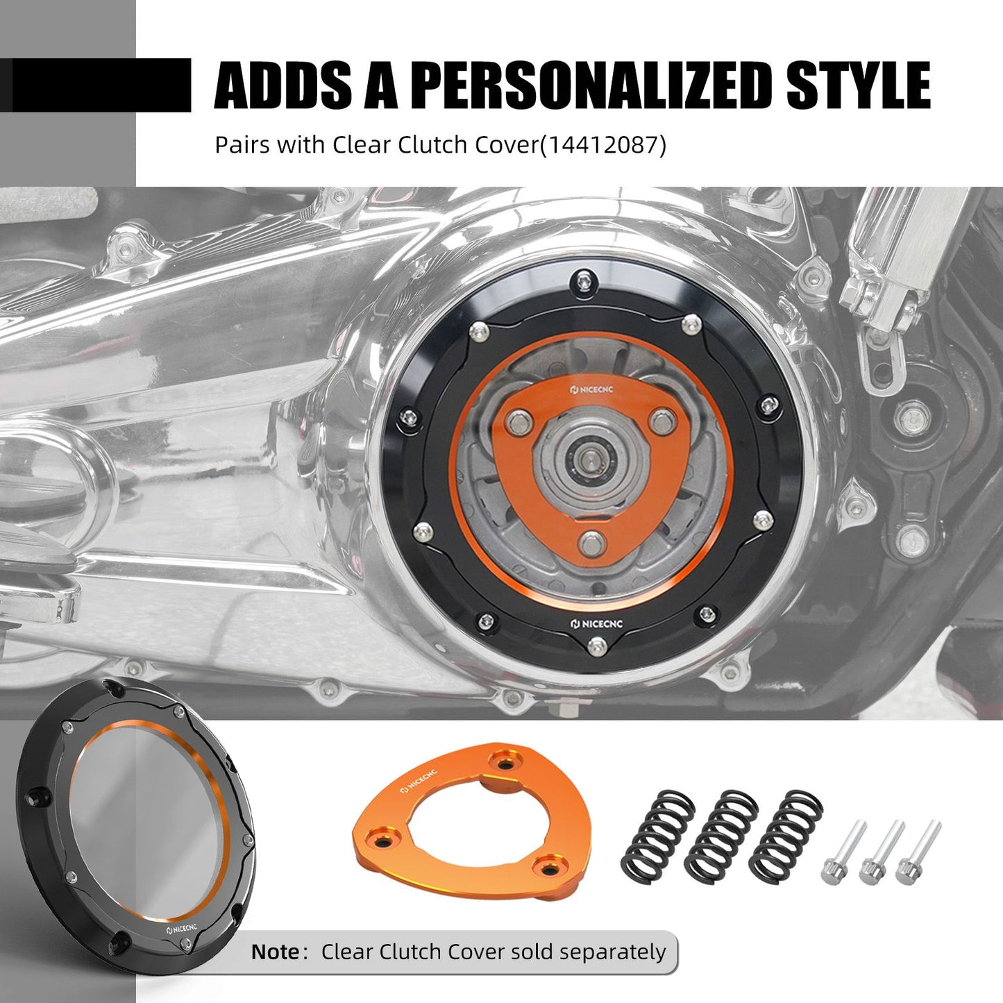 Para Harley 2017-2024 Street Glide FLHX /Special Road Glide FLTRX/Special Road King FLHR M8 Derby Clutch Cover Clutch Power Plate