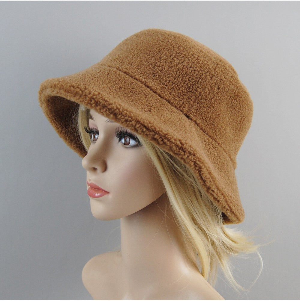 Chapéu de Pele de Carneiro Shearling Partículas Chapéus Femininos Inverno Quente Clássico Luxuoso Bonés de Alta Qualidade Chapéu Feminino Moda Novo Design Chapéu de Balde
