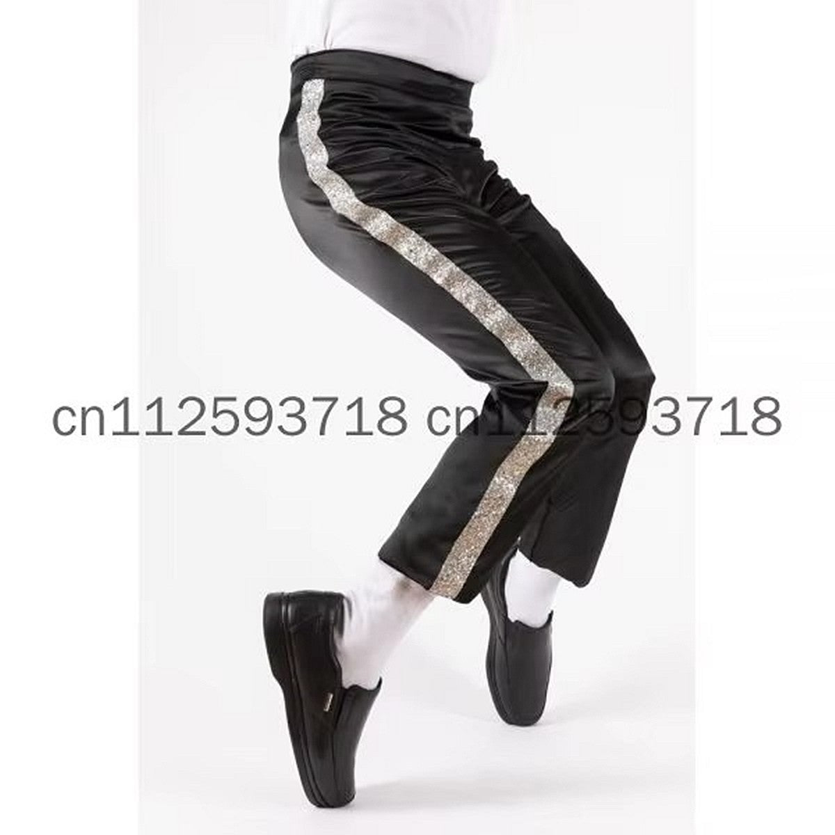 Dacne King Michael Jackson Billie Jean Pants in Black Ankle Style Trousers for Impersonator