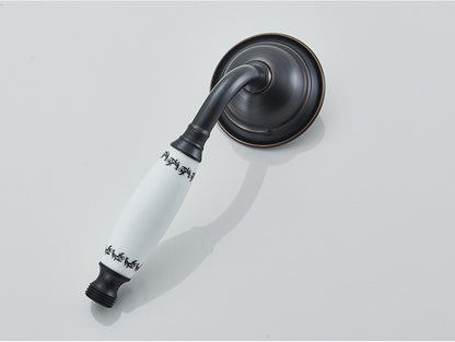 Ducha Chuveiro Banheiro Vintage Cerâmica Latão Montado Parede Torneira Pulverizador Acessório Hardware Chuveirinho