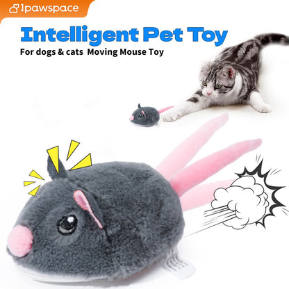 Brinquedos Elétricos Interativos de Rato para Gatos Brinquedo Engraçado de Pelúcia Inteligente para Animais de Estimação Brinquedos de Movimento Interativo Rápido Acessórios para Gatos de Estimação