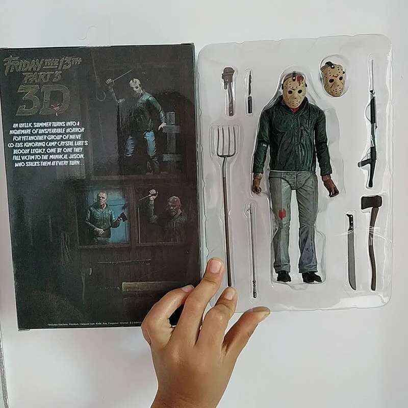 O 13º Brinquedo de Figuras NECA Sexta-Feira 13 Freddy Jason Voorhees Figura de Ação de Sangue Modelo Colecionável do Jason Presentes de Natal Halloween