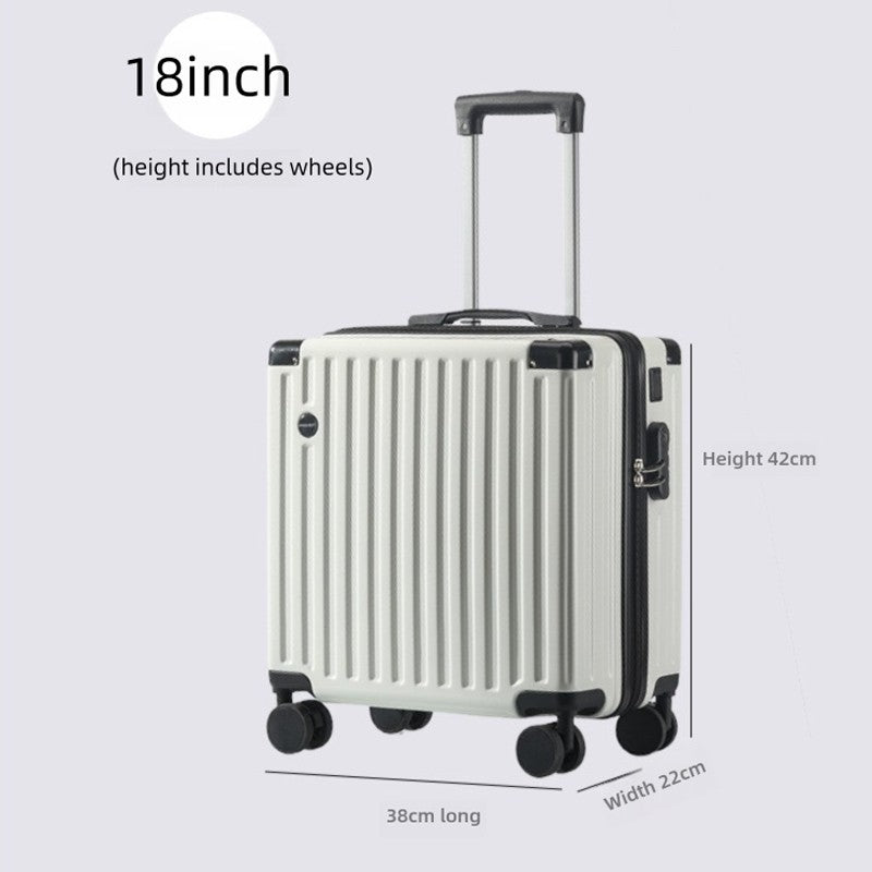 Mala de Bordo Pequena de 18 Polegadas ABS com Múltiplos Compartimentos e Divisória para Molhados e Secos para Viagens a Negócios e Viagens Curtas