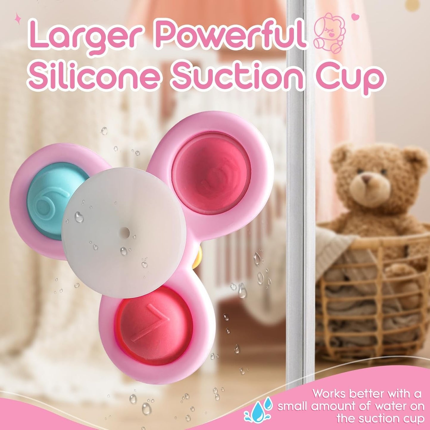 Baby suction cup rotating toy set, dreamy fairy tale series rotating music, cute cartoon image with diverse gameplay and gifts