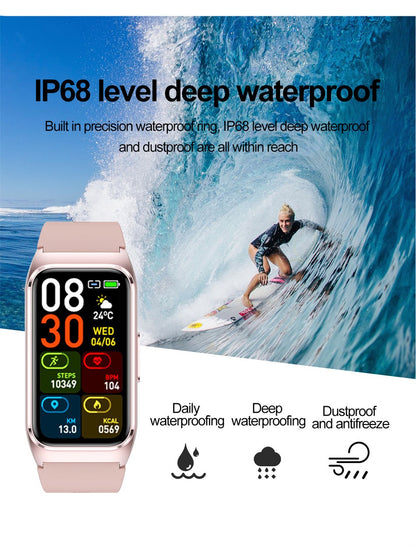 ECG+PPG Smart Watch Health Monitoring Blood Pressure Uric Acid Blood Fat bracelet Bluetooth Call Reminder Waterproof SmartWatch