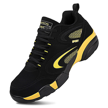 Plus Size Men's Trendy Colour Block Sneakers, Comfy Non Slip Lace Up Casual Durable Shoes For Men's Outdoor Activities