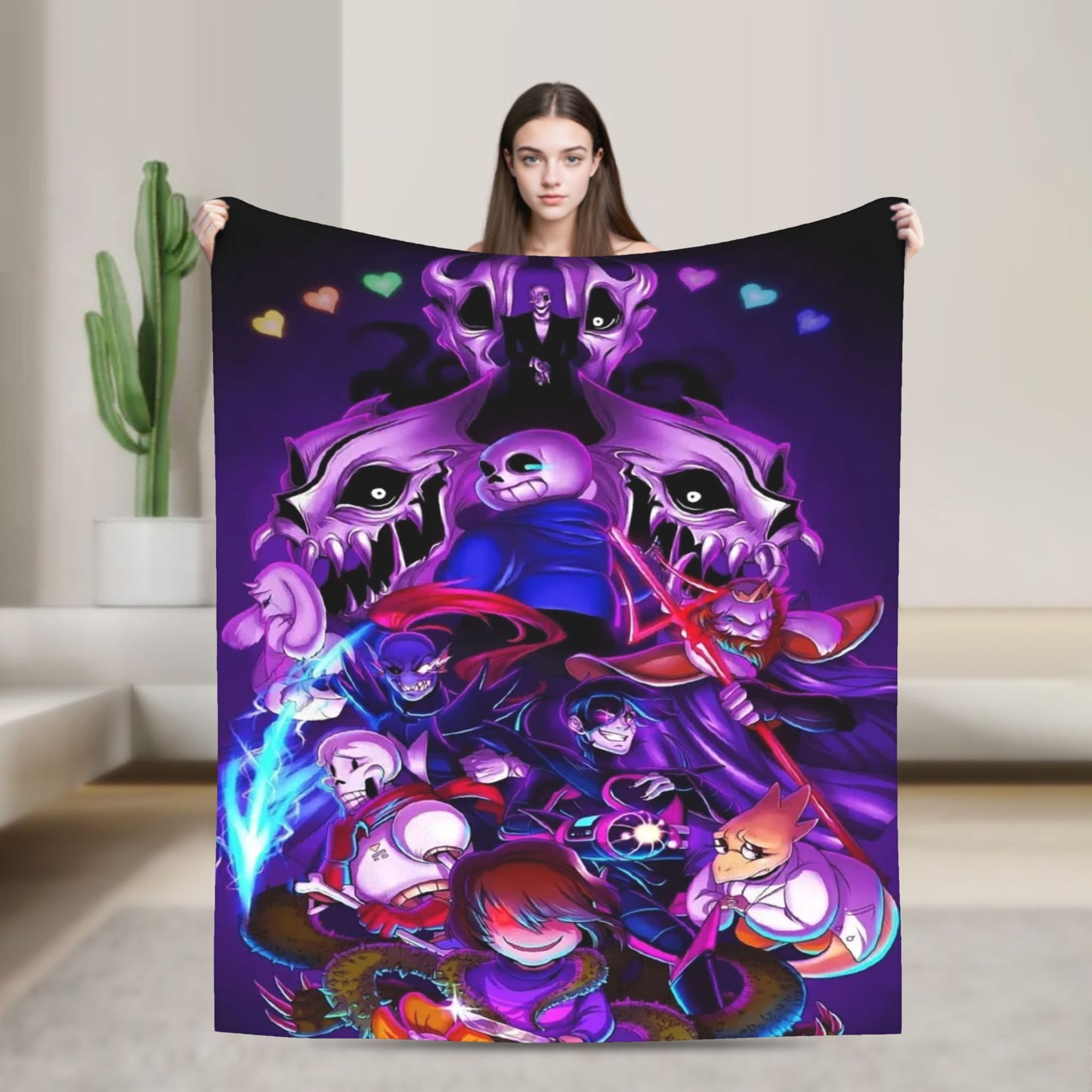Annoying Dog Game Cobertores Undertale Manta de flanela para quarto, sofá, estampada, ultrassuave e quente