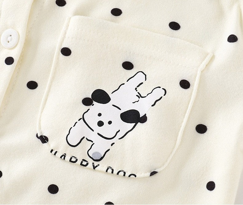 2025 Autumn New Kids Pajama Set Boys Cardigan and Girls Long Pants Homewear Baby and Children Clothing