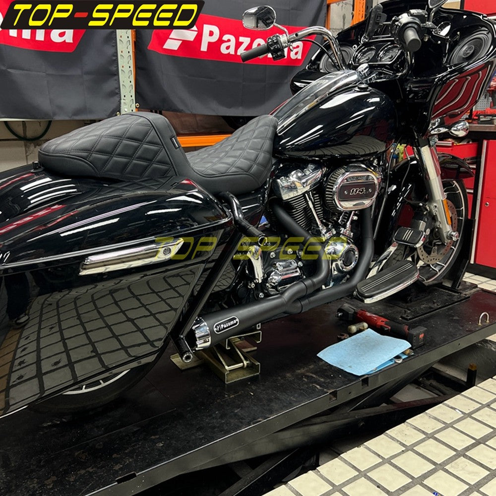 For Harley CVO Street Glide FLHXSE 2017-2025 CVO Road Glide ST FLTRXSTSE 2024-2025 2-Into-1 Exhaust Motorcycle Touring Mufflers