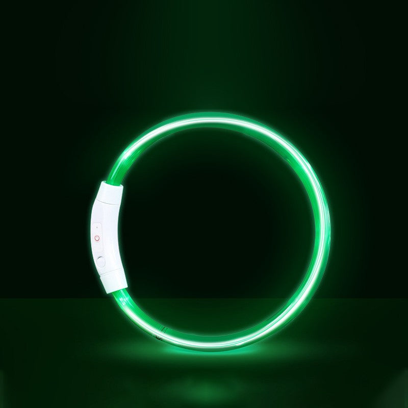 Coleira Luminosa LED para Cães e Gatos, Recarregável USB, Noturna, Anti-perda, Para Cães e Gatos de Pequeno, Médio e Grande Porte, Acessórios de Segurança para Animais de Estimação