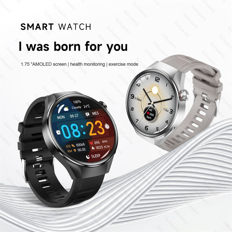 2025Novo Para moda G5 Pro Smart Watch Masculino Tela AMOLED HD GPS Trajetória de movimento Frequência cardíaca Chamada Bluetooth 1,75" SmartWatch IP68