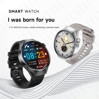 2025Novo Para moda G5 Pro Smart Watch Masculino Tela AMOLED HD GPS Trajetória de movimento Frequência cardíaca Chamada Bluetooth 1,75" SmartWatch IP68
