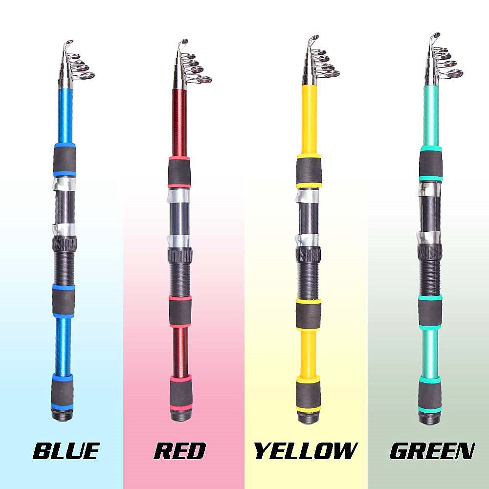 Combo Vara e Carretilha de Pesca Santa King - Kit Completo de Pesca com Vara Telescópica e Carretilha, Iscas, Anzóis, Conjunto de Vara para Viagem