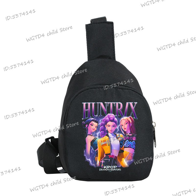 Bolsa de Peito Infantil New Kids KPop Demon Hunters Estampada Leve de Ombro Único Transversal Bolsa de Peito para Meninas Meninos Filme Quente