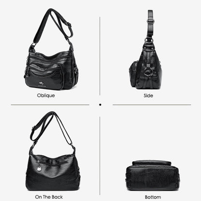 Top Quality Pu Leather Female Crossbody Multiple Pockets Bag Elegant Shoulder Bags for Women Casual Purses and Handbags Sac 2026