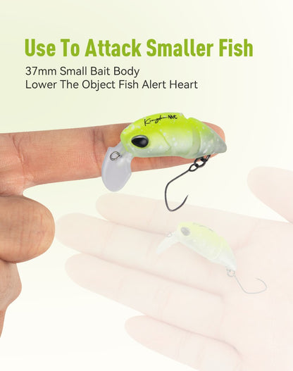 Isca Artificial Kingdom Micro Expert para Pesca 2.3g 37mm Minnow Articulado Flutuante Isca Rígida Swimbait Crankbait de Superfície Isca para Truta