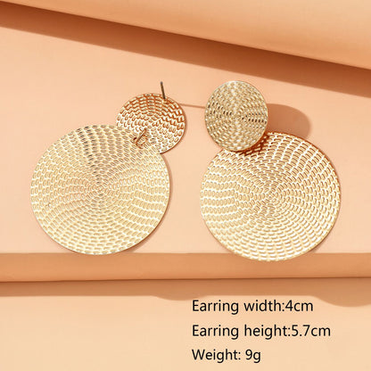 Brincos De Mulher Boho Trendy Geométricos De Metal Redondos Para Mulheres Moda Joias De Casamento