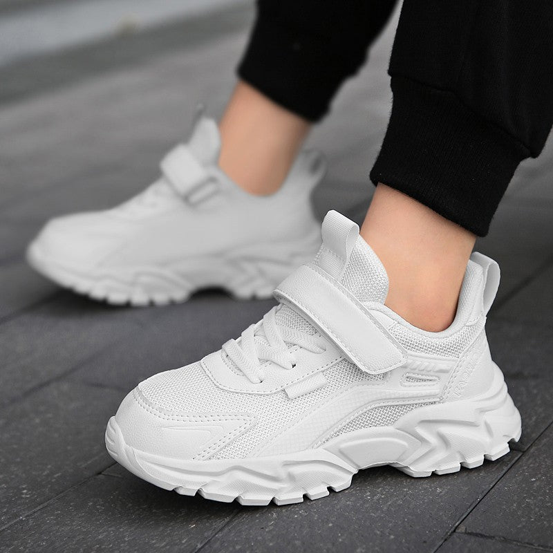 Lightweight Children's Black Sneakers Breathable Mesh for Boys School Casual Walking Shoes Non slip Sport Kids Girl Running Shoe