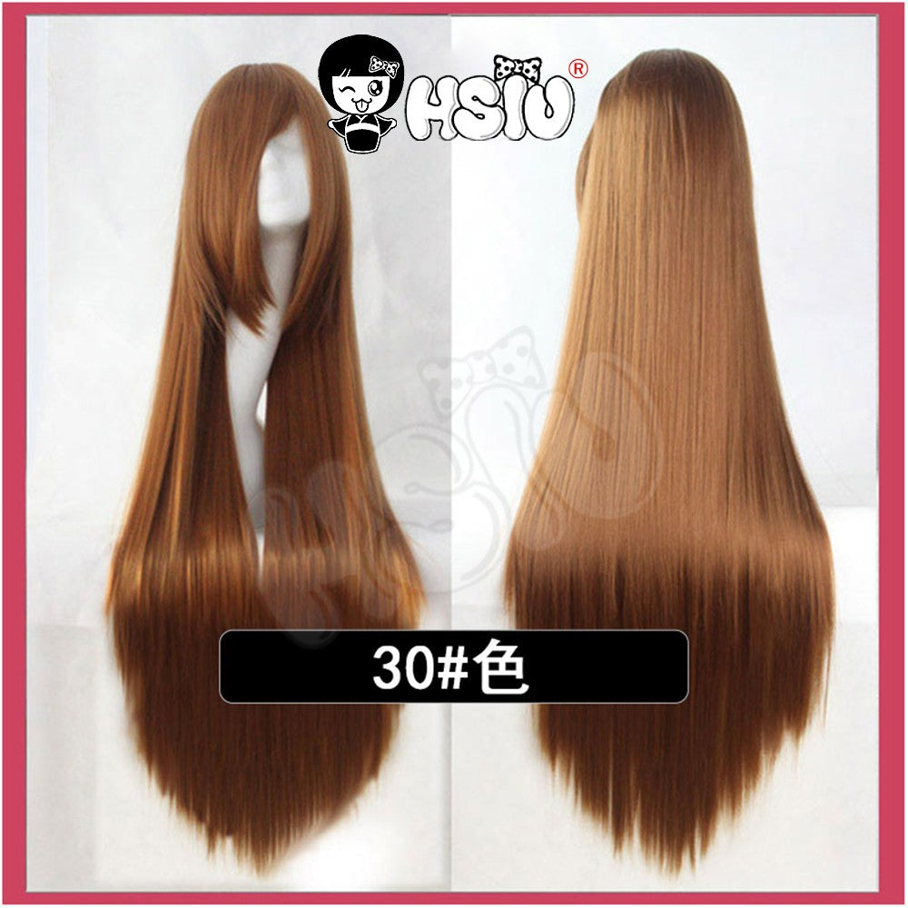 ?HSIU Brand? 80cm Cosplay wig Long 22 color Wig Heat Resistant Synthetic Hair Anime Party wig Fiber synthetic wig+Free wig cap
