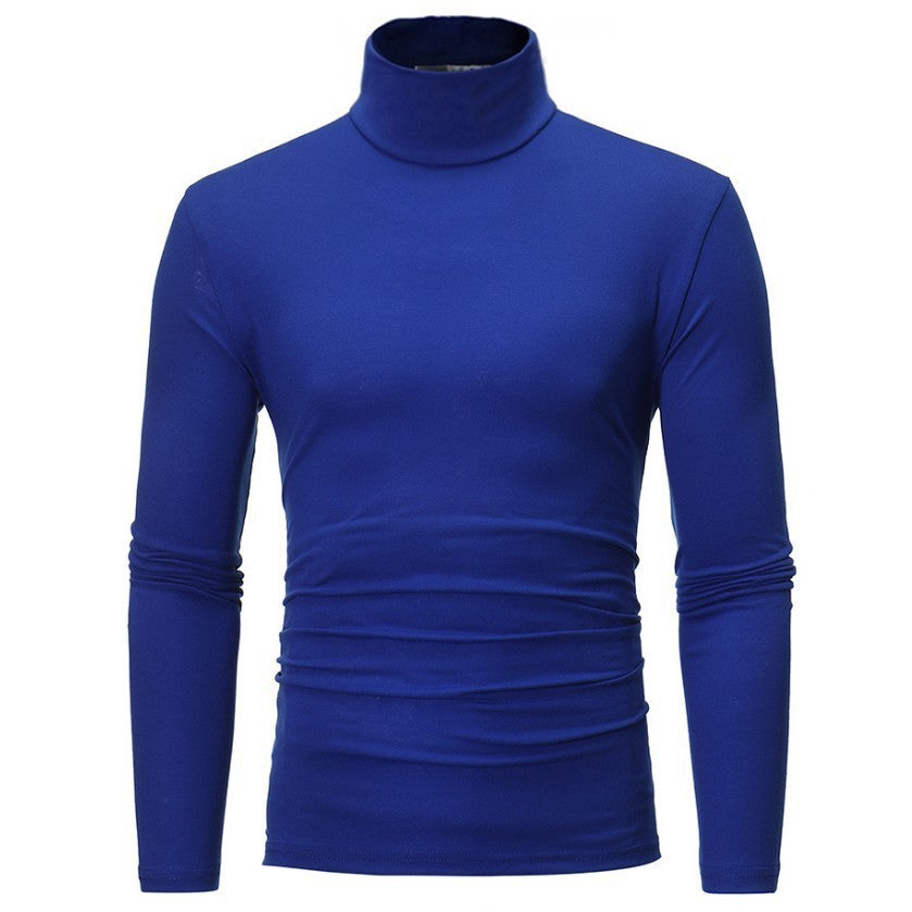 2025 New Man Thermal Turtleneck Casual Sleepwear Shirt S-2XL Sleeve Long Slim Coat 5colors Basic Sweater Bottom Winter