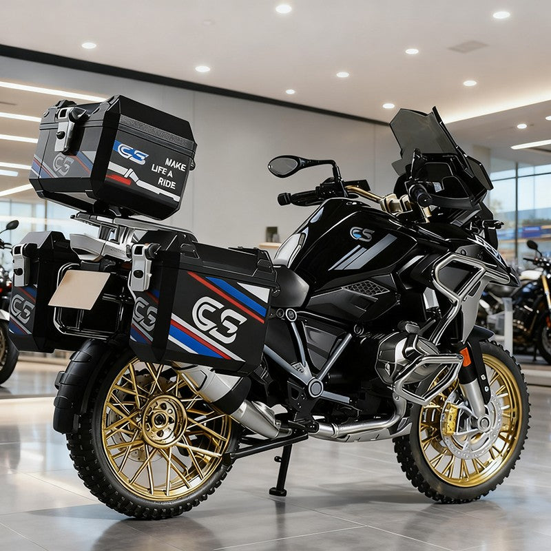 1:10 R1250GS Adventure Moto de Liga Leve Die Cast Modelo de Veículo Coleção Som e Luz Off Road Motocicleta Brinquedos Carro