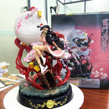 31cm Demon Slayer Kamado Nezuko Anime Girl Figura Modelo Gk Grande Estátua Meninos Coleção Decoração de Mesa Enfeite Brinquedos Presentes