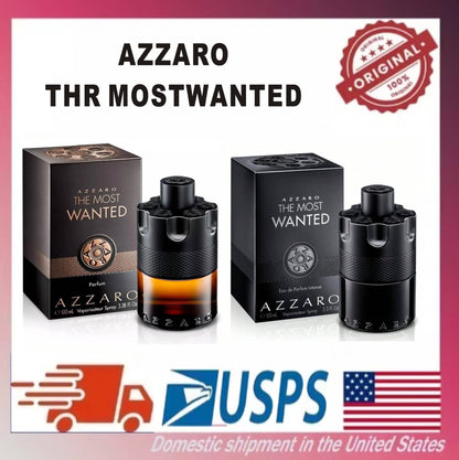 Azzaro Wanted Eau de Toilette - Vibrant & Irresistible Mens Cologne - Woody, Citrus & Spicy Fragrance - Fresh Notes of Cardamom,
