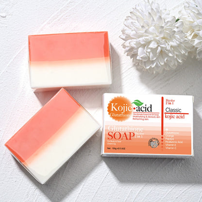Barra de Sabonete de Mel Orgânico Mais Vendido 100g com Ácido Kójico + Glutationa Anti-Acne Ajuda no Clareamento do Banho e Rosto